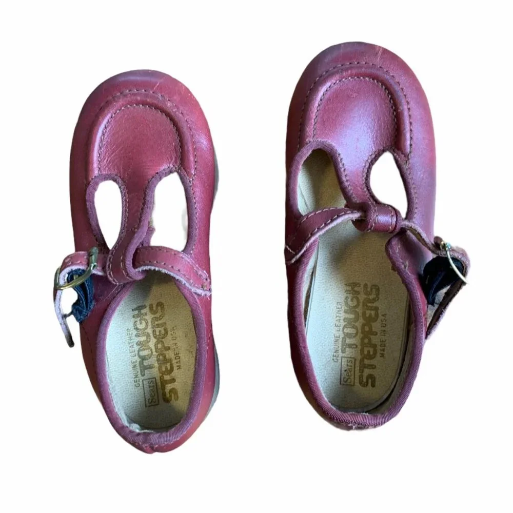 Vintage Genuine Leather Tough Steppers Baby Shoes